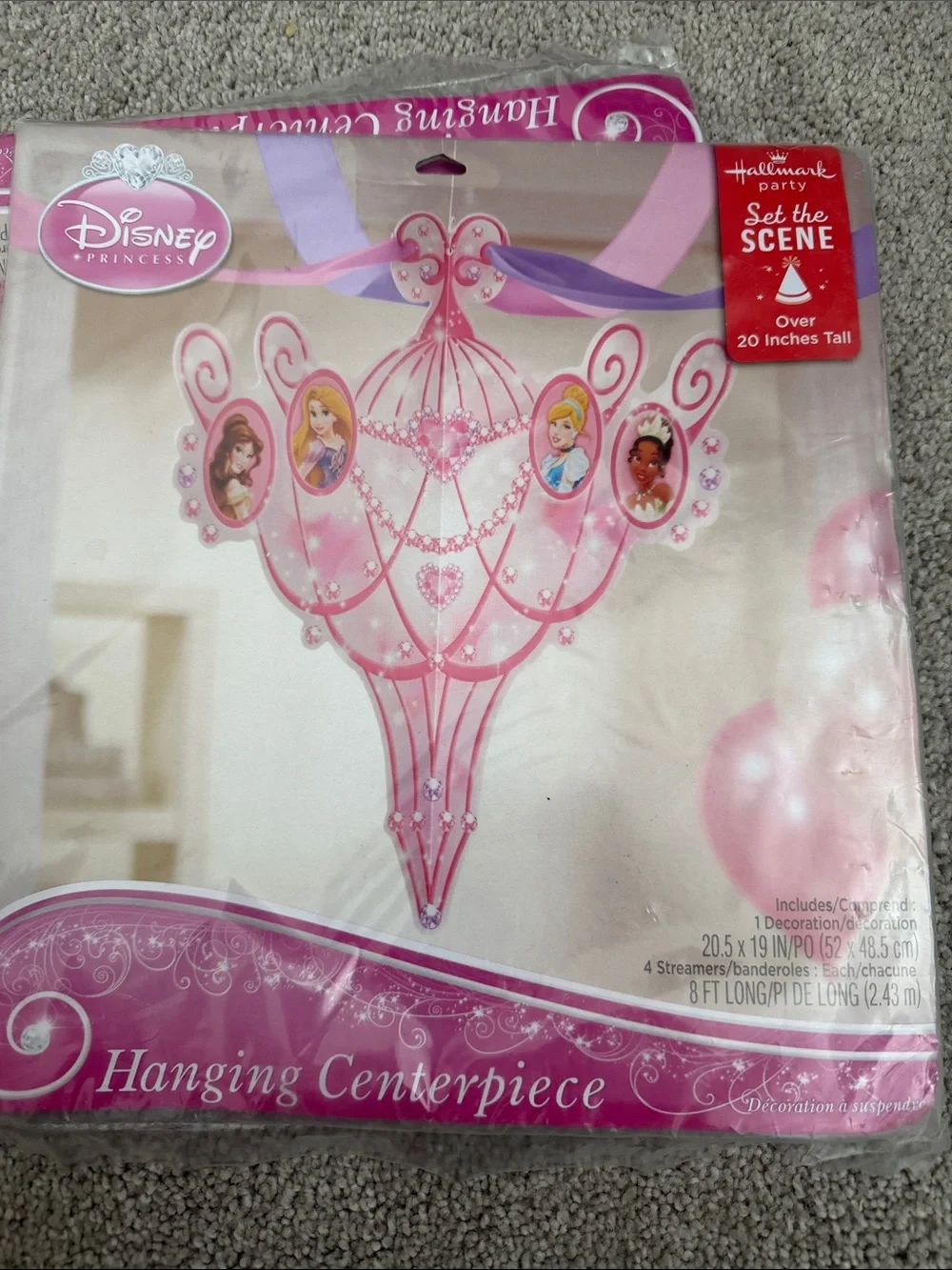 Disney Princess Pink Hanging Centerpiece - Party Decoration